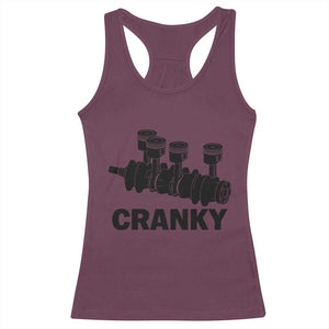 Cranky Car Engine Crankshaft Cars Lover Racerback Tank Top Mechanics Father Day TS10 Maroon Print Your Wear