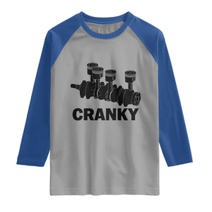 Cranky Car Engine Crankshaft Cars Lover Raglan Shirt Mechanics Father Day TS10 Sport Gray Royal Print Your Wear