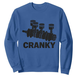 Cranky Car Engine Crankshaft Cars Lover Sweatshirt Mechanics Father Day TS10 Royal Blue Print Your Wear