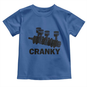 Cranky Car Engine Crankshaft Cars Lover Toddler T Shirt Mechanics Father Day TS10 Royal Blue Print Your Wear