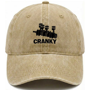 Cranky Car Engine Crankshaft Cars Lover Washed Cotton Baseball Cap Mechanics Father Day TS10 Print Your Wear