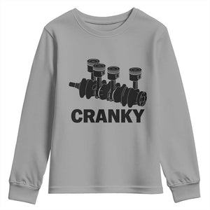 Cranky Car Engine Crankshaft Cars Lover Youth Sweatshirt Mechanics Father Day TS10 Sport Gray Print Your Wear