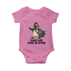 Flight Was Never An Option Funny Penguin Baby Onesie Sarcastic Dark Humor Animal TS10 Azalea Print Your Wear