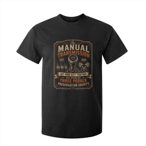 Car Guy T Shirt For Kid The Manual Transmission Preservation Society TS10 Black Print Your Wear