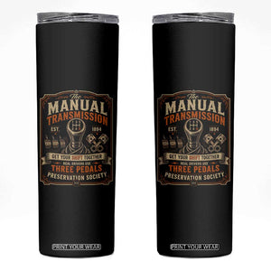 Car Guy Skinny Tumbler The Manual Transmission Preservation Society TS10 Black Print Your Wear