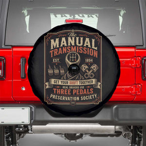 Car Guy Spare Tire Cover The Manual Transmission Preservation Society TS10 Black Print Your Wear