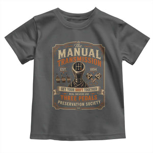 Car Guy Toddler T Shirt The Manual Transmission Preservation Society TS10 Dark Heather Print Your Wear