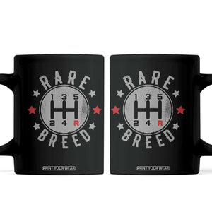 Rare Breed Manual Transmission Stick Shift Driver Coffee Mug Vintage Distressed Graphic