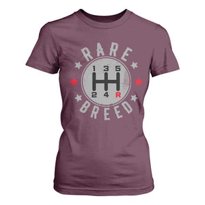 Rare Breed Manual Transmission Stick Shift Driver T Shirt For Women Vintage Distressed Graphic