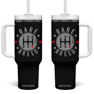 Rare Breed Manual Transmission Stick Shift Driver Tumbler With Handle Vintage Distressed Graphic