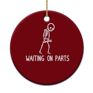 Waiting on Parts Mechanic Skeleton Ceramic Ornament Garage Car Guy Auto Repair Life