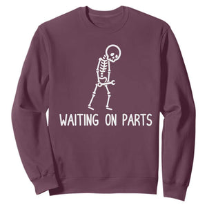 Waiting on Parts Mechanic Skeleton Sweatshirt Garage Car Guy Auto Repair Life