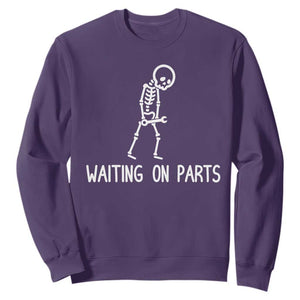 Waiting on Parts Mechanic Skeleton Sweatshirt Garage Car Guy Auto Repair Life