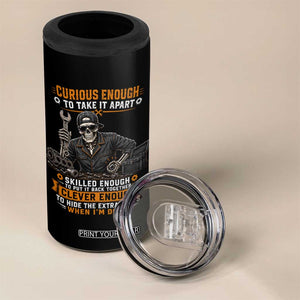 Mechanic Skeleton 4 in 1 Can Cooler Tumbler Curious Enough to Take It Apart Car Auto Repair Garage