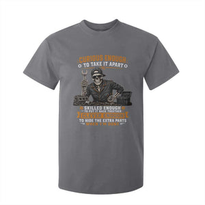 Mechanic Skeleton T Shirt For Kid Curious Enough to Take It Apart Car Auto Repair Garage