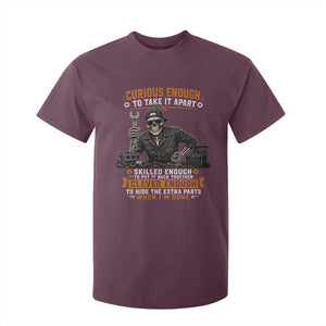 Mechanic Skeleton T Shirt For Kid Curious Enough to Take It Apart Car Auto Repair Garage