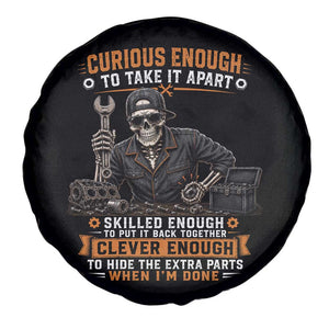 Mechanic Skeleton Spare Tire Cover Curious Enough to Take It Apart Car Auto Repair Garage