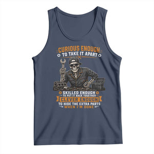Mechanic Skeleton Tank Top Curious Enough to Take It Apart Car Auto Repair Garage