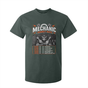 Mechanic Skeleton T Shirt For Kid Funny Hourly Rate Auto Car Garage Labor Rates