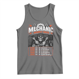 Mechanic Skeleton Tank Top Funny Hourly Rate Auto Car Garage Labor Rates
