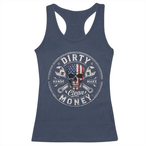 Mechanic Skeleton Racerback Tank Top My Hands May Be Dirty But My Money is Clean Auto Repair Garage