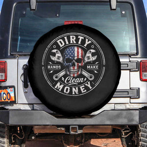 Mechanic Skeleton Spare Tire Cover My Hands May Be Dirty But My Money is Clean Auto Repair Garage