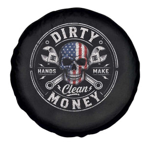Mechanic Skeleton Spare Tire Cover My Hands May Be Dirty But My Money is Clean Auto Repair Garage