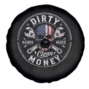 Mechanic Skeleton Spare Tire Cover My Hands May Be Dirty But My Money is Clean Auto Repair Garage