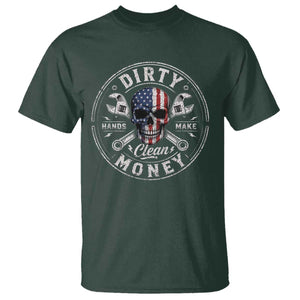 Mechanic Skeleton T Shirt My Hands May Be Dirty But My Money is Clean Auto Repair Garage