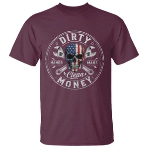 Mechanic Skeleton T Shirt My Hands May Be Dirty But My Money is Clean Auto Repair Garage
