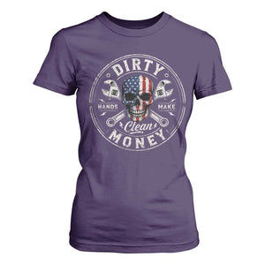 Mechanic Skeleton T Shirt For Women My Hands May Be Dirty But My Money is Clean Auto Repair Garage