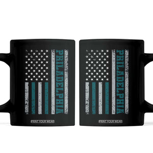 PFE Game Day Coffee Mug Retro American Flag Philly Lover TS10 Black Print Your Wear