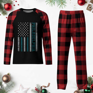 PFE Game Day Plaid Pajama Set Retro American Flag Philly Lover TS10 Buffalo Plaid Print Your Wear