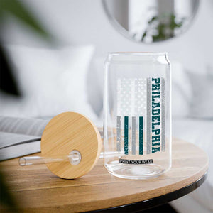 PFE Game Day Glass Can Retro American Flag Philly Lover TS10 Print Your Wear