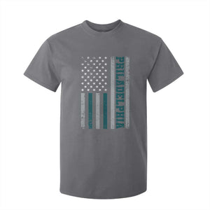 PFE Game Day T Shirt For Kid Retro American Flag Philly Lover TS10 Charcoal Print Your Wear