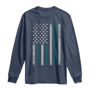 Philadelphia Long Sleeve Shirt Retro American Flag Philly Fan TS10 Navy Print Your Wear