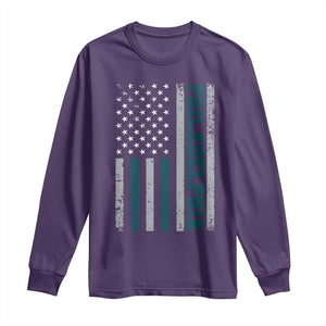 Philadelphia Long Sleeve Shirt Retro American Flag Philly Fan TS10 Purple Print Your Wear