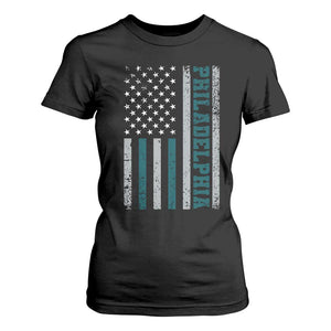 PFE Game Day T Shirt For Women Retro American Flag Philly Lover TS10 Black Print Your Wear