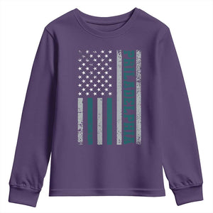 PFE Game Day Youth Sweatshirt Retro American Flag Philly Lover TS10 Purple Print Your Wear