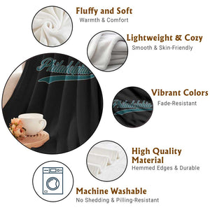 Philadelphia Throw Blanket Mascot Vintage Sports Name TS10 Print Your Wear