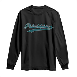Philadelphia Long Sleeve Shirt Mascot Vintage Sports Name TS10 Black Print Your Wear
