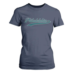 Philadelphia T Shirt For Women Mascot Vintage Sports Name TS10 Navy Print Your Wear