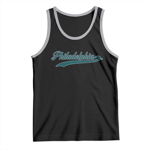 Philadelphia Tank Top Mascot Vintage Sports Name TS10 Black Athletic Heather Print Your Wear