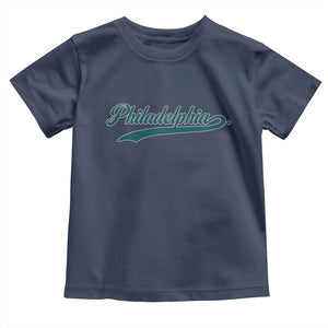 Philadelphia Toddler T Shirt Mascot Vintage Sports Name TS10 Navy Print Your Wear