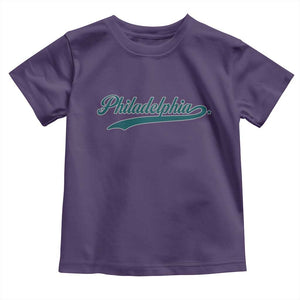 Philadelphia Toddler T Shirt Mascot Vintage Sports Name TS10 Purple Print Your Wear