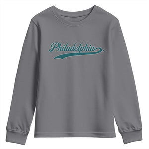 Philadelphia Youth Sweatshirt Mascot Vintage Sports Name TS10 Charcoal Print Your Wear