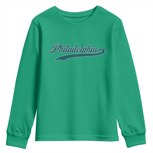 Philadelphia Youth Sweatshirt Mascot Vintage Sports Name TS10 Irish Green Print Your Wear