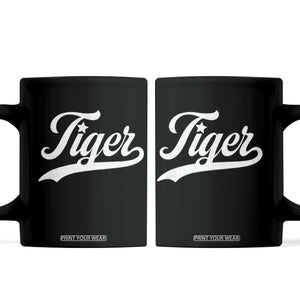 Retro Script Tigers Coffee Mug Vintage Sports Team Name TS10 Black Print Your Wear