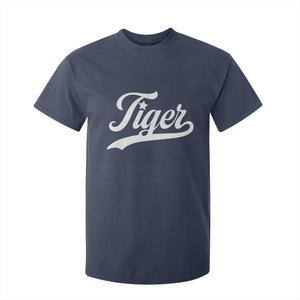 Retro Script Tigers T Shirt For Kid Vintage Team Name TS10 Navy Print Your Wear