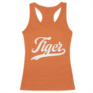 Retro Script Tigers Racerback Tank Top Vintage Team Name TS10 Orange Print Your Wear